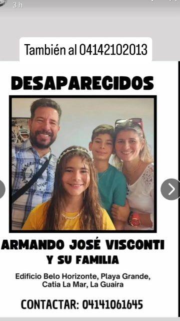 Foto de Armando Visconti y familia