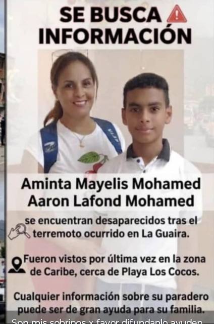 Foto de Aminta Mayelis Mohamed y Aarón Lafond Mohamed