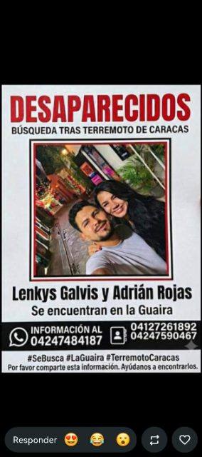 Foto de Lenkis Galvis y Adrián roja