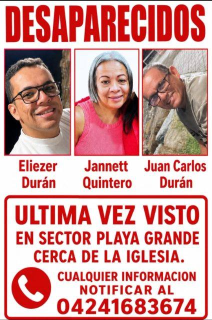 Foto de Eliezer Durán, Jannett Quintero y Juan Carlos Durán