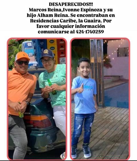 Foto de Marco Reina, Kathy Espinoza y Alham Reina