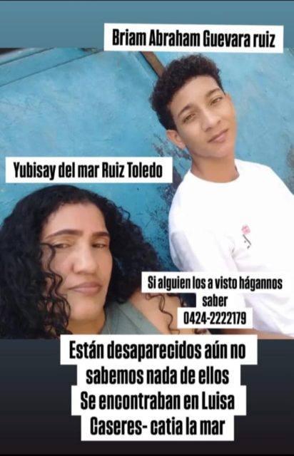 Foto de Yusbisay del mar Ruiz toleró y Brian guevara