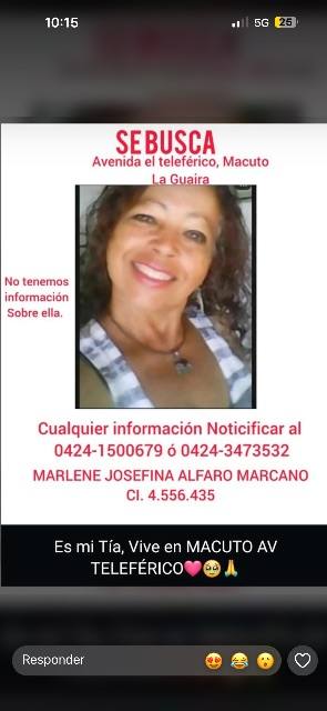 Foto de Marlene Josefina Alfaro Marcano