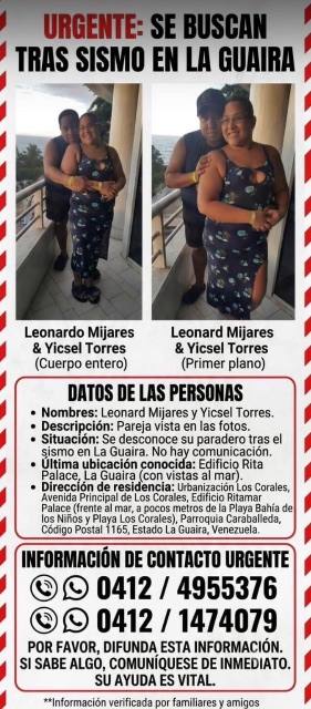 Foto de Leonard Mijares y Yicsel Torres.