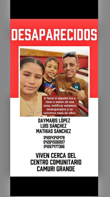 Foto de Daymaris López, Luis Sanchez y Mathias Sánchez