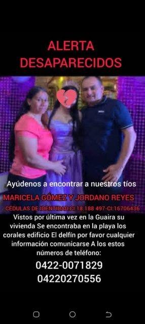 Foto de Maricela Gómez y yodano reyes