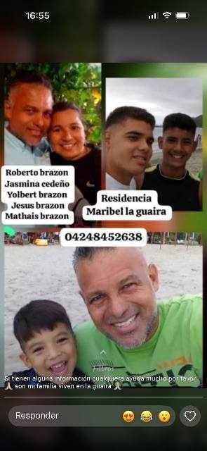 Foto de Roberto Brazon , Jazmina Cedeño, Yolbert Brazon, Jesús Brazon, Mathias Brazon