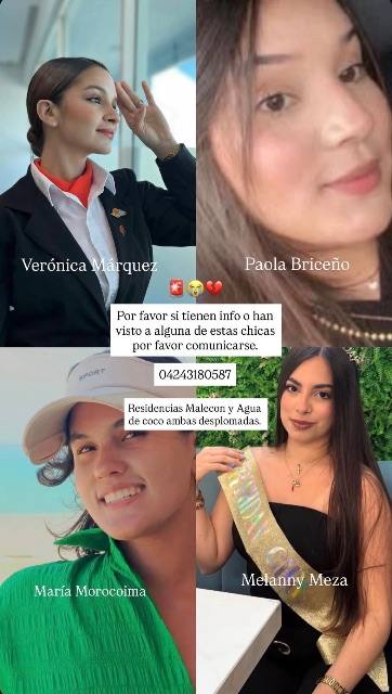 Foto de Verónica Marquez. Paola Briceño. Maria Morocoima. Melanny Meza