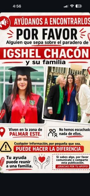 Foto de Igshel Chacón y familia