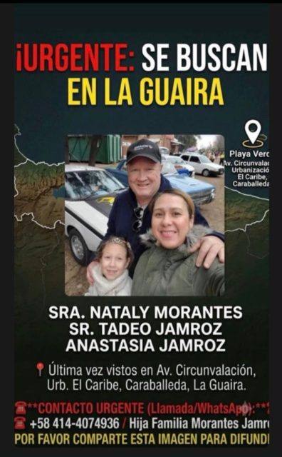 Foto de Nataly Morantes. Tadeo Jamroz. Anastasia Jamroz