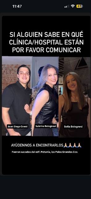 Foto de Juan Diego Cremi Sabrina bolognesi Sofía bolognesi