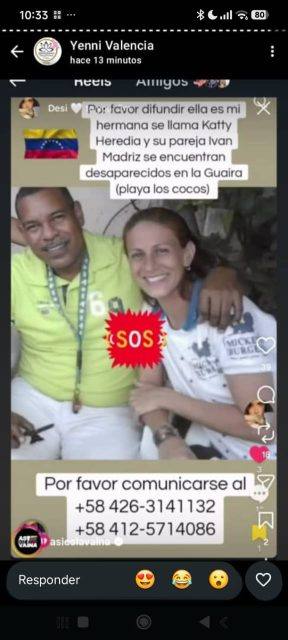 Foto de Katty Heredia y Iván martinez