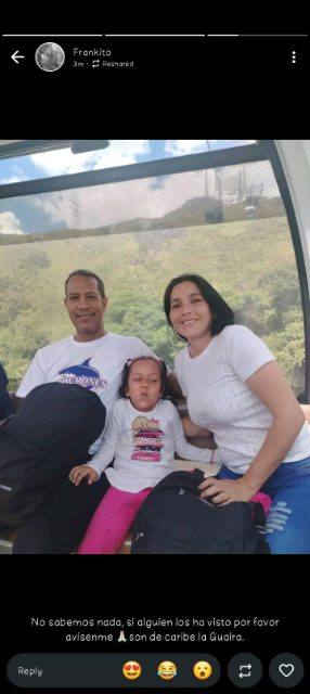 Foto de Yuly Zambrano y familiares