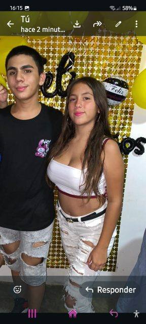 Foto de Hermanos. Gabriela campos Lizardo y sandy Campos Lizardo