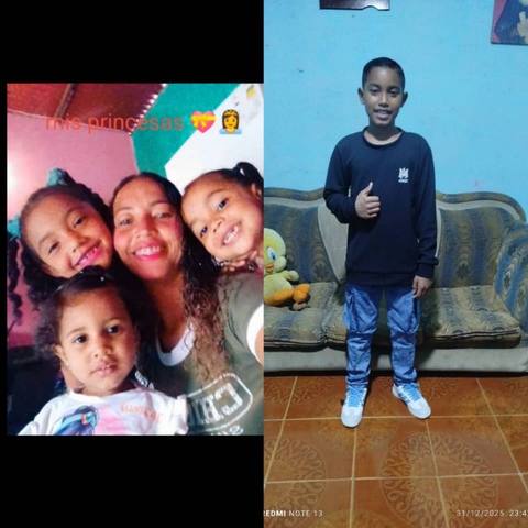 Foto de Wendy González y sus hijos
