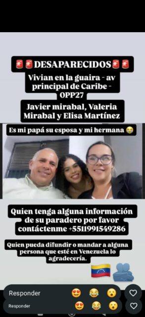 Foto de Valeria mirabal,Javier mirabal y Elisa Martínez