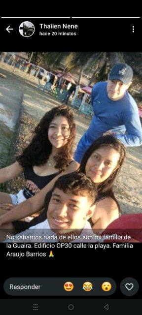 Foto de Thaina barrios. Manuel Araujo. Linaurys Araujo.Asdrubal Araujo