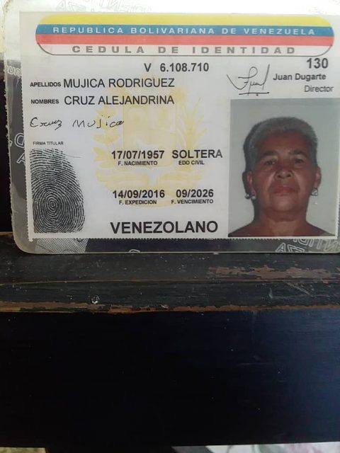 Foto de Cruz Alejandrina Mujica Rodríguez