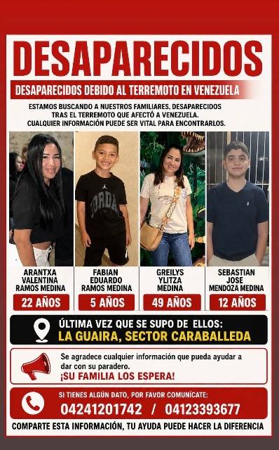 Foto de Arantza Valentina Ramos Medina, Fabián Eduardo Ramos Medina, Greilys Yelitza Medina, Sebastián José Mendoza Medina
