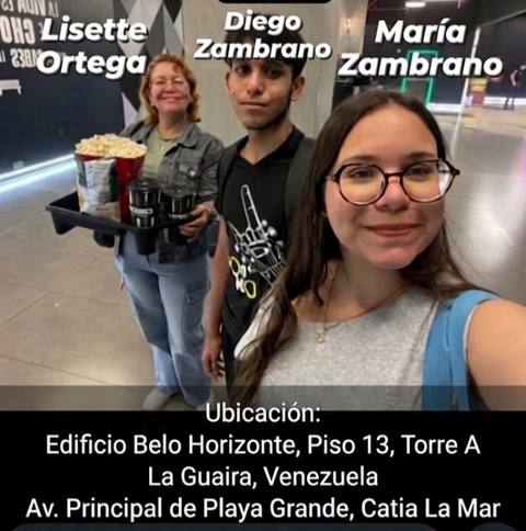 Foto de Lisset Ortega, Diego Zambrano y María Zambrano