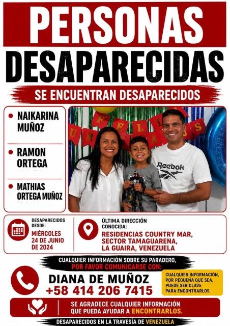Foto de Naikarina Muñoz, Ramón Ortega, Mathias Ortega Muñoz