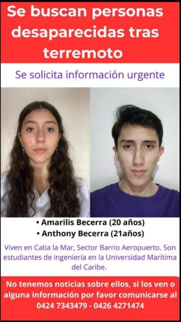 Foto de Amarilis Becerra y Anthony Becerra