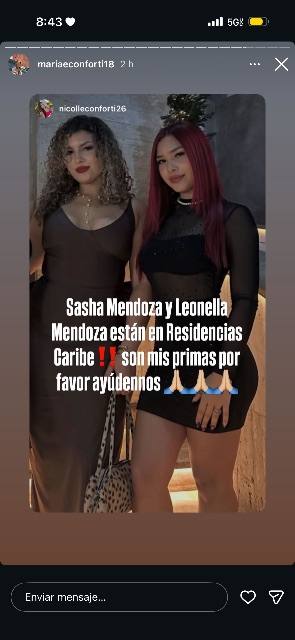Foto de Sasha y Leonella Mendoza