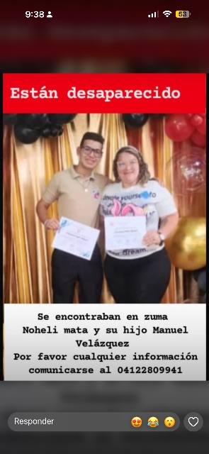 Foto de Nohelis Mata y su hijo Manuel
