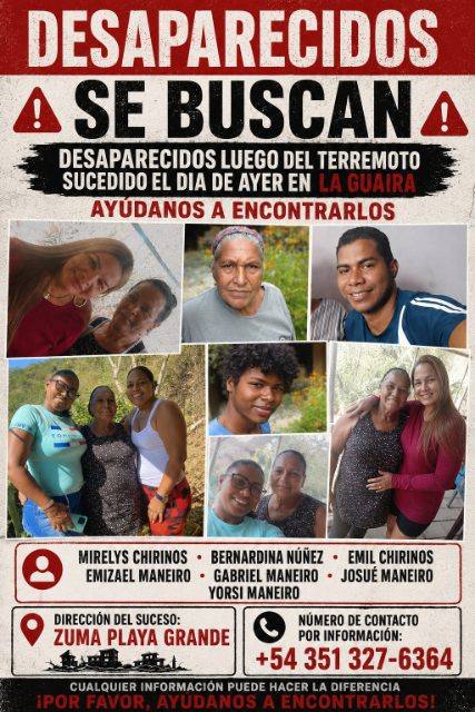 Foto de Mirelys chirinos  Bernardina Núñez Emil chirinos Emizael maneiro Gabriel maneiro Josué maneiro Yorsi maneiro