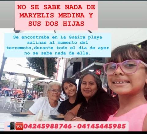 Foto de Madre:Maryelis Medina. Sus hijas : Stephany palacios briggit palacios