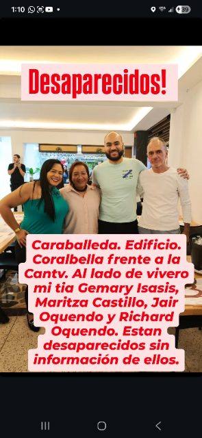 Foto de Gemary Isasis, Jair Oquendo, Maritza Castillo y Richard Oquendo