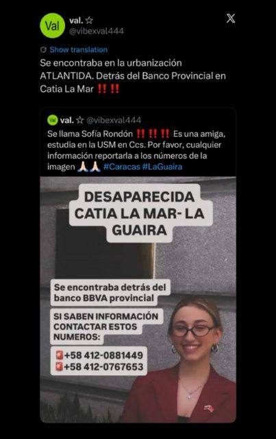 Foto de Sofía Rondón
