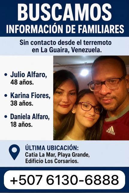 Foto de Karina Fiore, Julio Alfaro, Daniela Alfaro