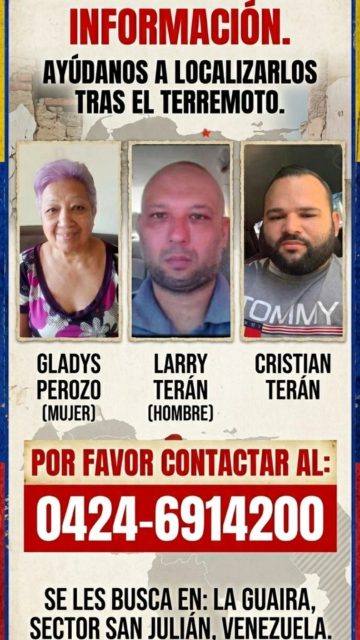 Foto de Gladys Teran, Larry y Cristian Teran