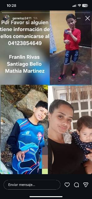 Foto de Franlin Rivas y sus hijos