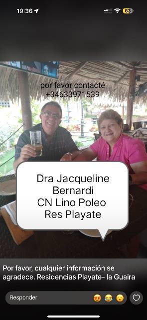 Foto de Jacqueline y lino bernardi poleo
