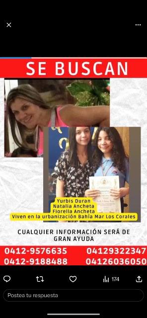 Foto de Yurbis Durán; Natalia Ancheta; Fiorella Ancheta