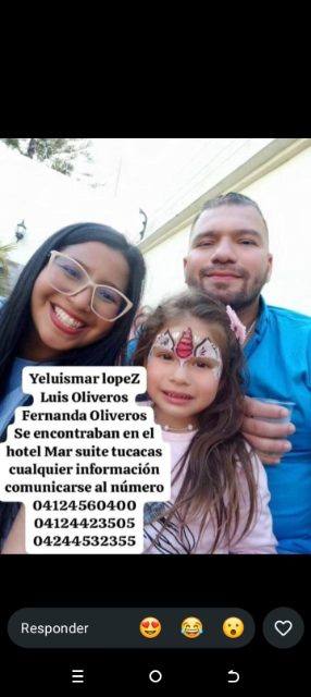 Foto de Yeluismar López, Luis Oliveros, Fernanda Oliveros