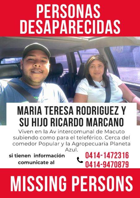 Foto de María Teresa Rodrigues y Ricardo Marcano