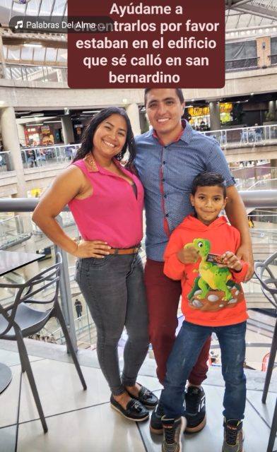 Foto de Barbara gonzales ,el padre wilmer cruz, el niños ezequiel cruz gonzales