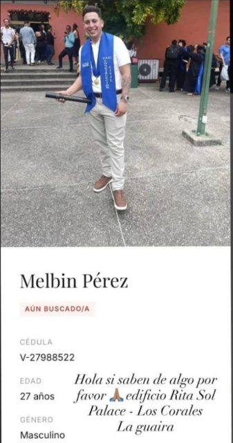 Foto de Melbin Pérez