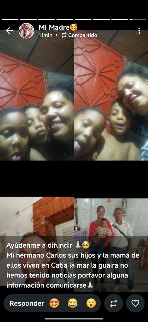 Foto de Eloa baez Carlos González y sus dos hijos