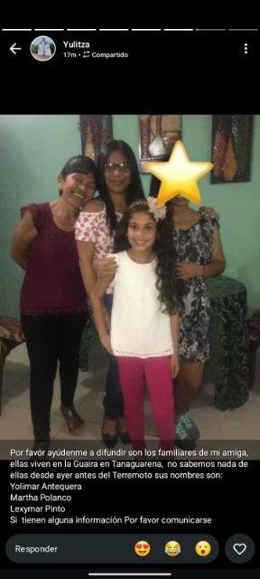 Foto de Yolimar Antequera, Martha Polanco y Lexymar Pinto