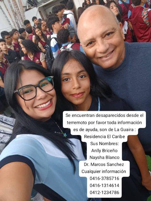 Foto de Anlly Briceño, Naysha Blanco y marcos Sánchez