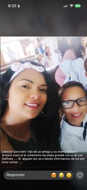Foto de Leoscar y su mamá Maloa
