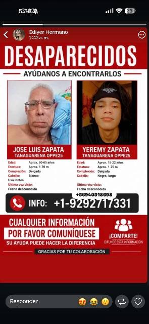Foto de José Luis Zapata y yeremy Zapata