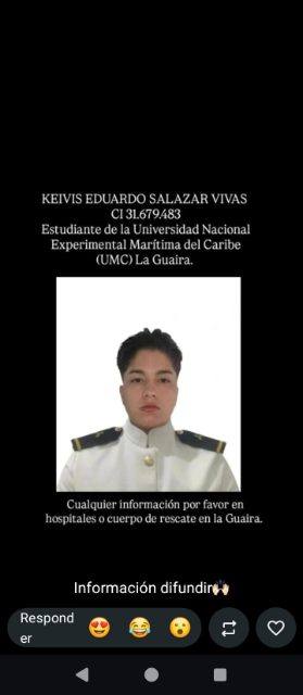 Foto de Keivis Salazar vivas