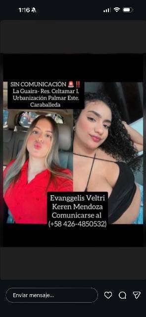 Foto de Keren Mendoza y Evangelis Veltri