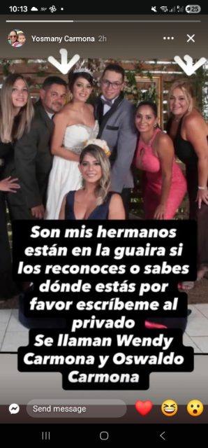 Foto de Wendy y Oswaldo Carmona