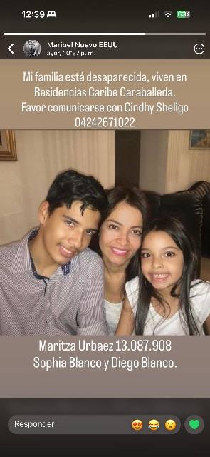Foto de Maritza Urbaez - Diego Blanco - Sophia Blanco